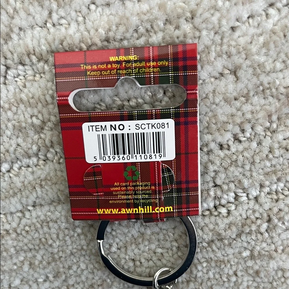 Scotland Saltire Spinner Keychain Scottish Flag Blue White Metal Key Ring